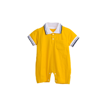 BOYS ROMPER (YELLOW WITH COLLAR)